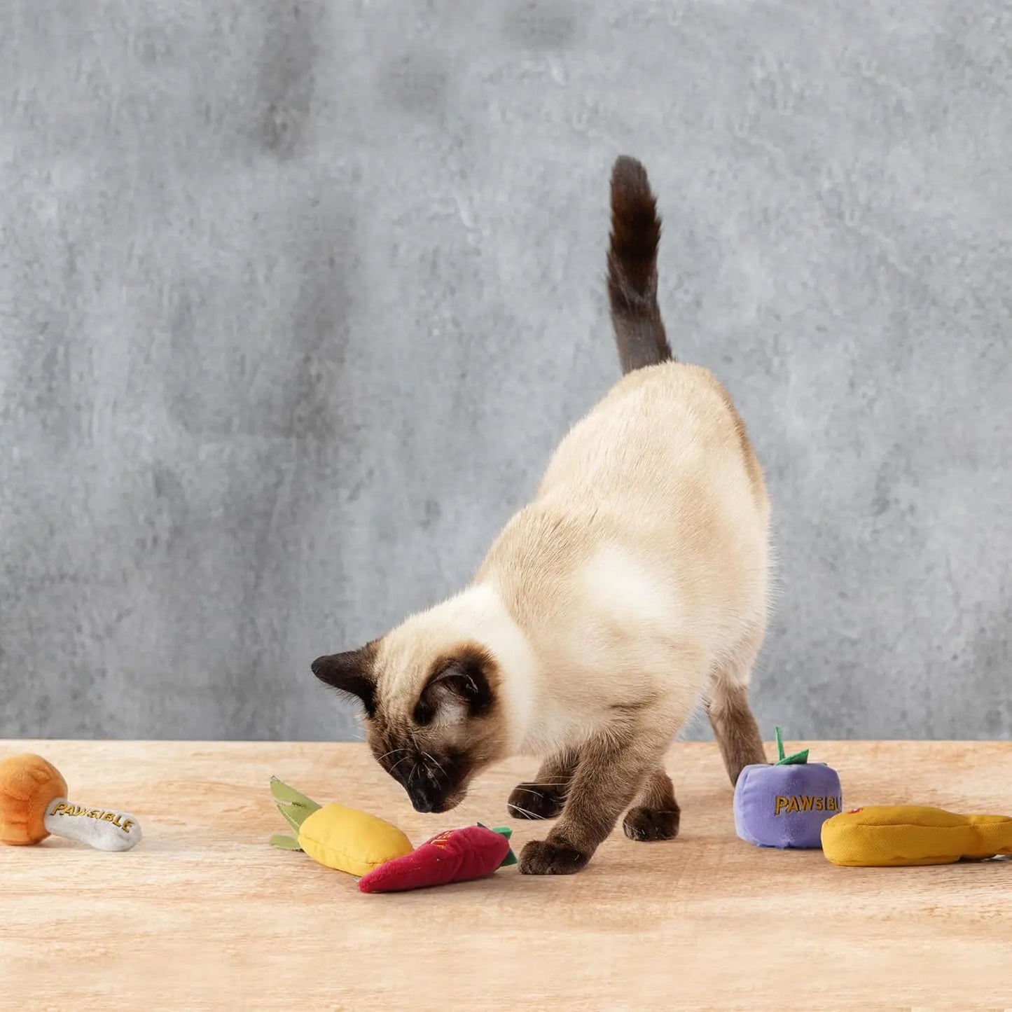 Pawsible 5-Pack Gourmet Cat Toy Set with 100% Premium Herbal Filling for Natural Stimulation, Durable Design for Teething Kittens